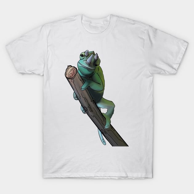 Cute Chameleon T-Shirt by Artbymparrish